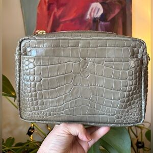 Clare V - Marisol w/ Front Pocket - Fog Croco - Mint Condition